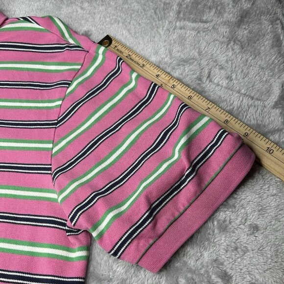 Polo Golf Ralph Lauren Shirt Mens Extra Large Pink Green Stripe Golf Preppy XL - Picture 11 of 13